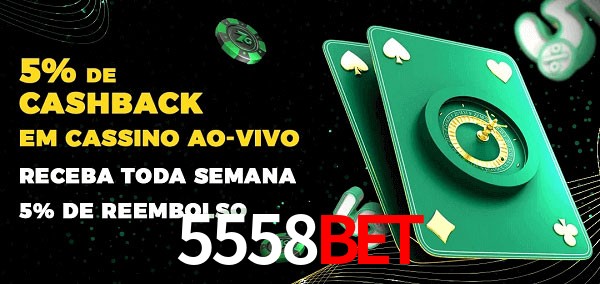 Promoções do cassino ao Vivo 5558bet